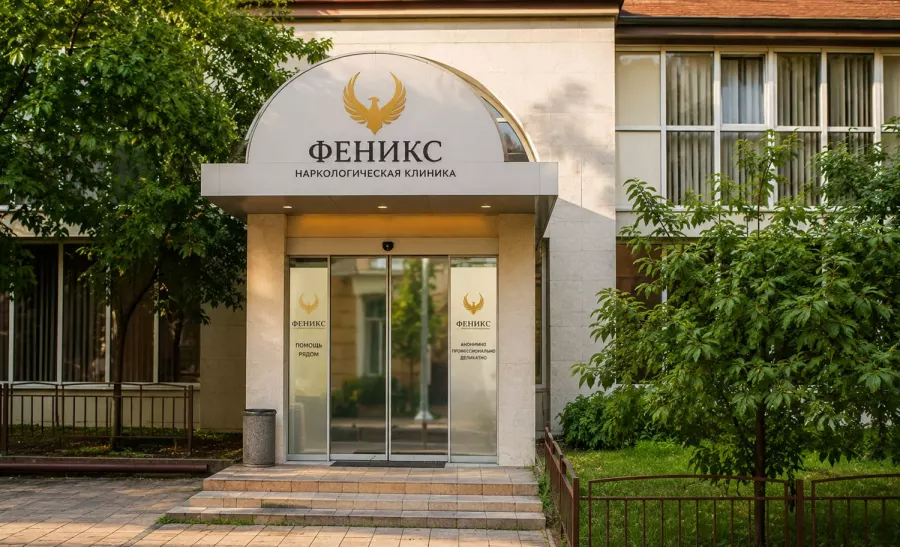 Вход в наркологическую клинику «Феникс» в Ирбите